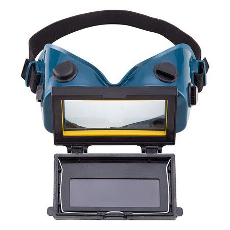 Auto Darkening Welding Goggles with Clear Inner Lenses Welding Helmet Solar Welder Eyes Glasses Flip Up Lens Eye Protection (Dark Green)