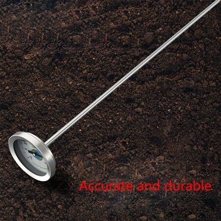 20cm Stainless Steel Compost Soil Thermometer Measuring Garden 40to180F Thermometers Outdoor