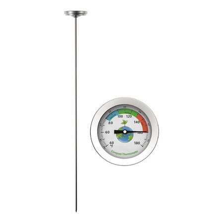 20cm Stainless Steel Compost Soil Thermometer Measuring Garden 40to180F Thermometers Outdoor