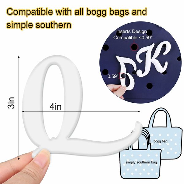 Letter Charms for Bogg Bag,Alphabet Lettering Accessories Charms Compatible with Bogg Bag Original All Models,Insert Decorative Letter for Handbag Beach Tote Bag (Q)