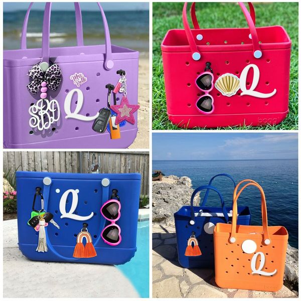 Letter Charms for Bogg Bag,Alphabet Lettering Accessories Charms Compatible with Bogg Bag Original All Models,Insert Decorative Letter for Handbag Beach Tote Bag (Q)