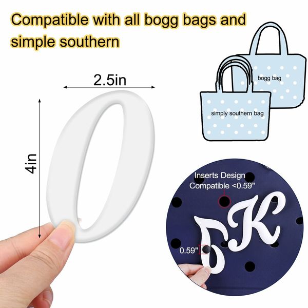 Letter Charms for Bogg Bag,Alphabet Lettering Accessories Charms Compatible with Bogg Bag Original All Models,Insert Decorative Letter for Handbag Beach Tote Bag (O)