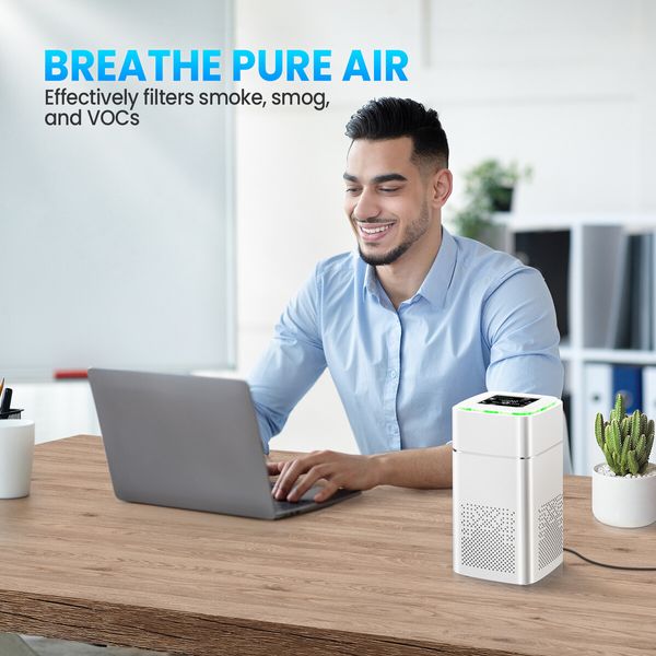 HEPA Air Purifier Cleaner Portable Room Dust Filter Purification System Quiet Activated Carbon Filtration 4 Speeds