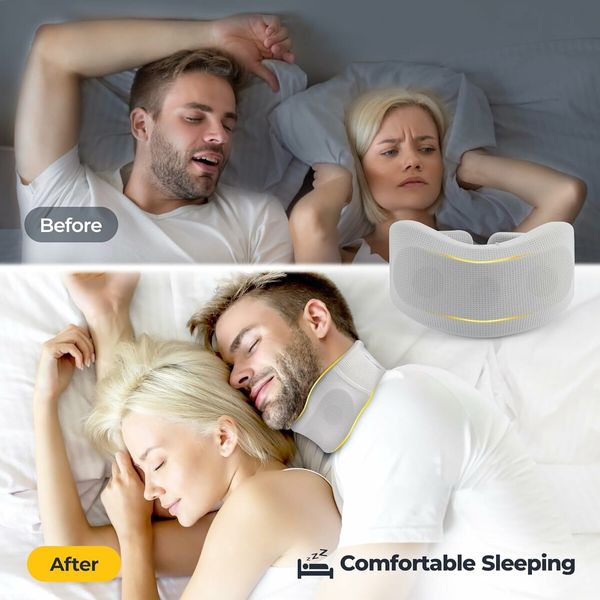 Neck Support for Sleeping, Anti Snoring Devices, Keeps Vertebrae Stable and Aligned to Relieve Sleep Pressure (Neck Circumference 45-52 CM)