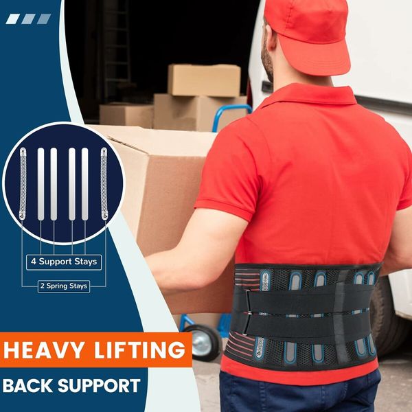 Lumbar Support for Heavy Lifting, Men and Women, Breathable Waist Support, Relief from Sciatica, Herniated Disc, XL (Waist 3.5/3.8 feet 115-125 CM)