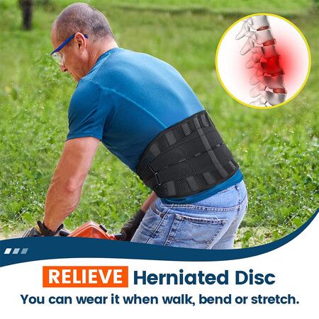 Lumbar Support for Heavy Lifting, Men and Women, Breathable Waist Support, Relief from Sciatica, Herniated Disc, XL (Waist 3.5/3.8 feet 115-125 CM)