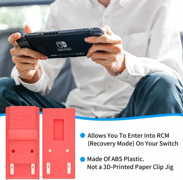 RCM Jig RCM Loader for NS Switch,RCM Clip Jig Short Circuit Tools for NS Switch Recovery Mode (Red)