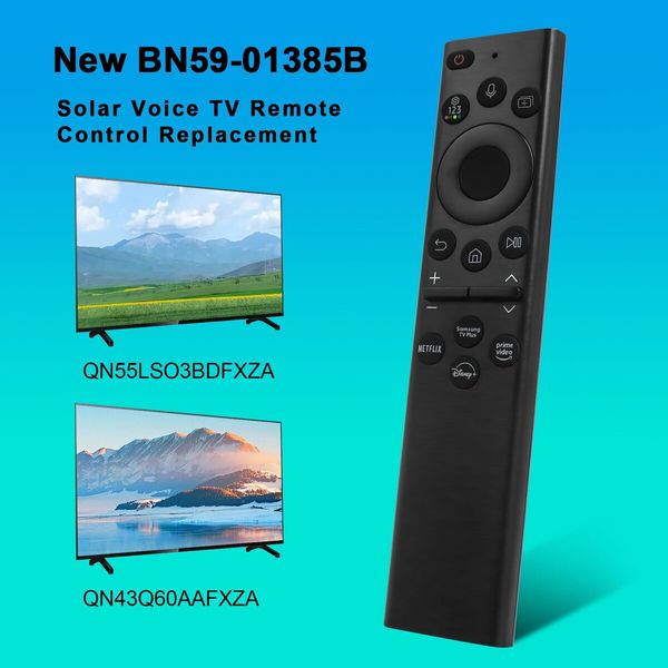 BN59-01385A Solar TV Remote Replacement for Samsung Frame TV Remote Control with Voice Bluetooth Rechargeable Solar Cell