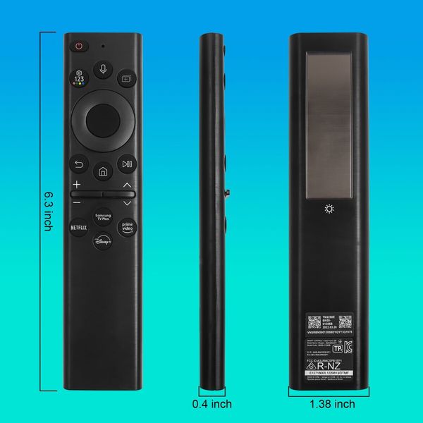 BN59-01385A Solar TV Remote Replacement for Samsung Frame TV Remote Control with Voice Bluetooth Rechargeable Solar Cell