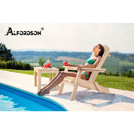 ALFORDSON Wooden Side Desk Coffee Table Outdoor Furniture Garden Natural