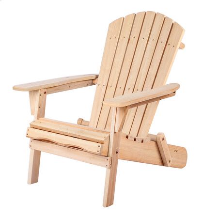 ALFORDSON Outdoor Chairs Wooden Adirondack Patio Furniture Beach Garden Natural