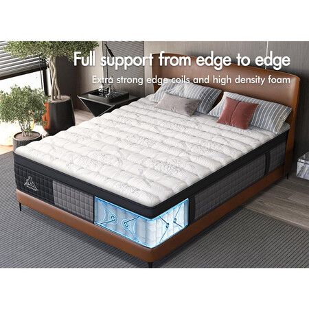 STARRY EUCALYPT Mattress Pocket Spring King Single Size Latex Euro Top 34cm 9 zone