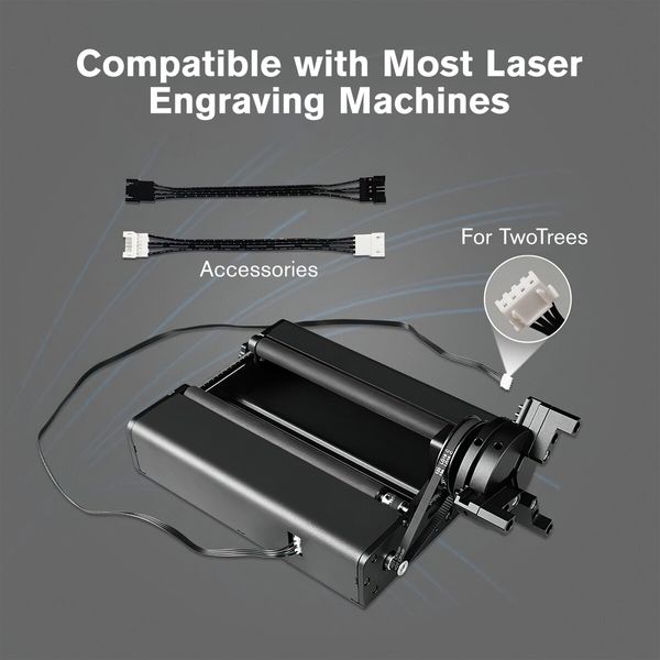 Laser Rotary Roller Module 4in1 Engraving Glass Etching Y-axis Cylindrical Objects for Engraver Cutter Etcher Machine