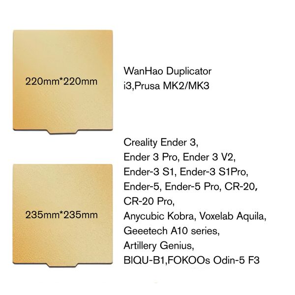 3D Printing PEI Sheet Build Plate Surface Double Sided Smooth Textured 220x220mm Magnetic Spring Steel Bed FDM Printers