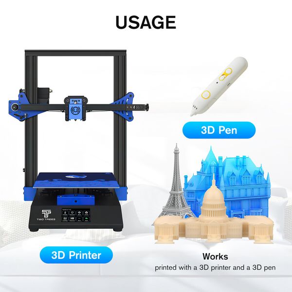 3D Printer PLA Filament Pro 1.75mm Hyper High Speed Flexible 1kg Cardboard Spool Printing Materials Bundle for FDM Printers Black