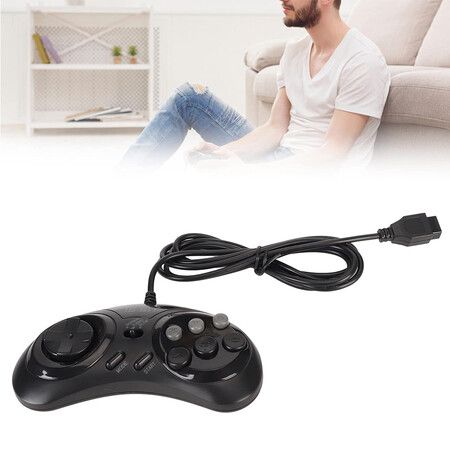 16Bit 9 pin Mini Handheld Game Console for Sega Pubg Mobile Gamepad Ergonomic Game Controller White Specialty Store