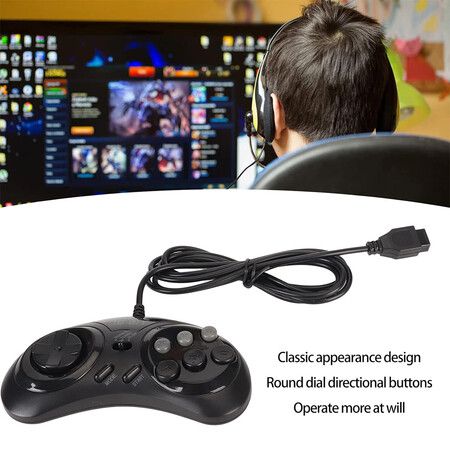 16Bit 9 pin Mini Handheld Game Console for Sega Pubg Mobile Gamepad Ergonomic Game Controller White Specialty Store