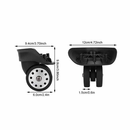 2Pcs Luggage Suitcase Trolley Universal casters Travel Spinner Replacement casters Quiet  Repair Suitcase Smooth