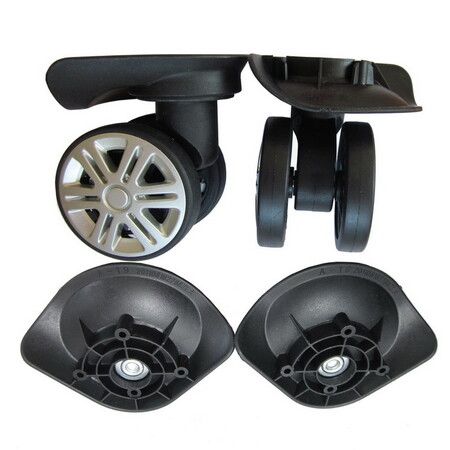 2Pcs Luggage Suitcase Trolley Universal with BRAKE Wheel Travel Spinner Replacement casters Quiet  Repair Suitcase Smooth