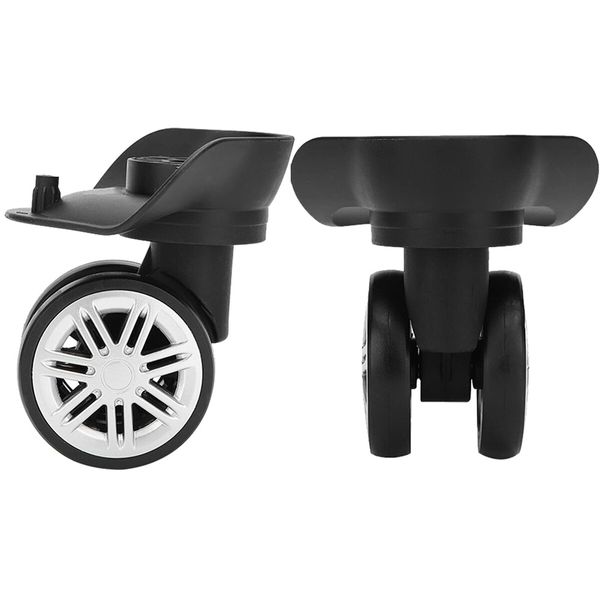 2Pcs Luggage Suitcase Trolley Universal with BRAKE Wheel Travel Spinner Replacement casters Quiet  Repair Suitcase Smooth