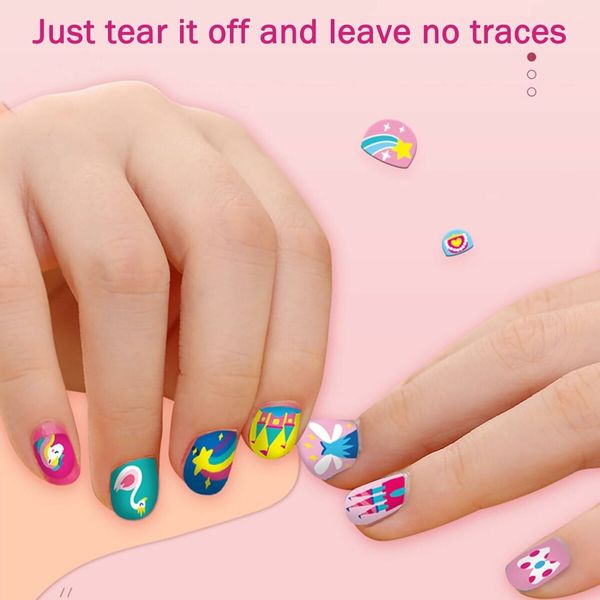 520pcs Kids Nail Art Stickers DIY Makeup Manicure Girl Party Favors Self Adhesive Multi-PurposeChildren's Day