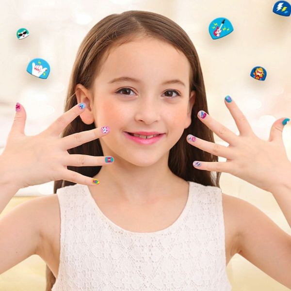 520pcs Kids Nail Art Stickers DIY Makeup Manicure Girl Party Favors Self Adhesive Multi-PurposeChildren's Day