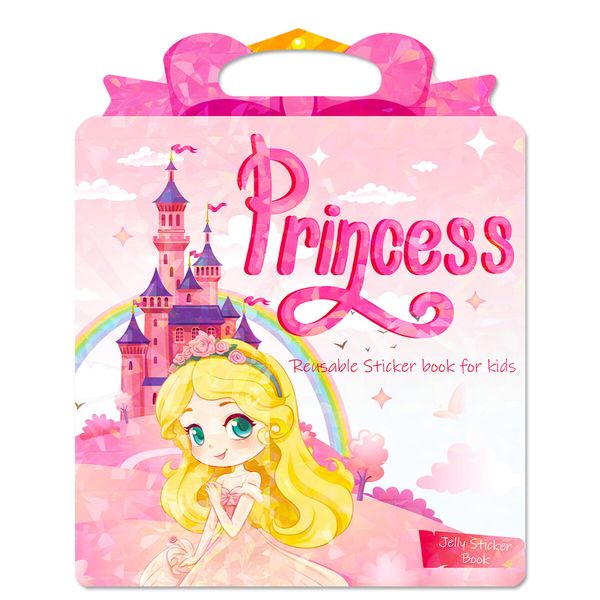 Princess Sticker Book Reusable Sticker Books for Toddlers 2-4 Years Preschool Learning Waterproof Vinyl Stickers Books