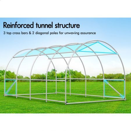 ALFORDSON Greenhouse Dome Shed Walk-in Tunnel Plant Garden Storage Cover 4x3x2M