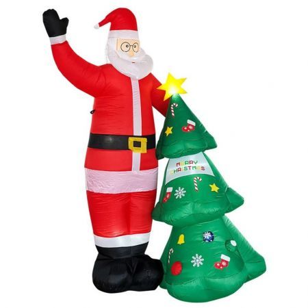 Festiss 2.5m Santa and Christmas Tree Christmas Inflatable with LED FS-INF-01