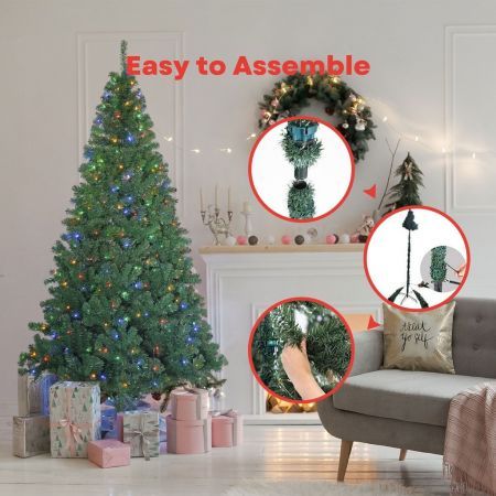 Festiss 2.1m Christmas Tree With 4 Colour LED FS-TREE-06