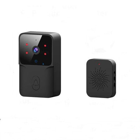 Smart Doorbell Wireless Remote Video Doorbell with Chime,IR Night Vision, 2 Way Audio,Home Intercom HD Wide Angle View Security Doorbell