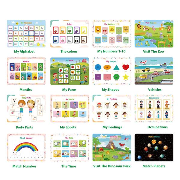 My Preschool 03 Busy Book Preschool Toddler Pages Autism Sensory Interactive Learning Montessori Educational Toys Kids GIft