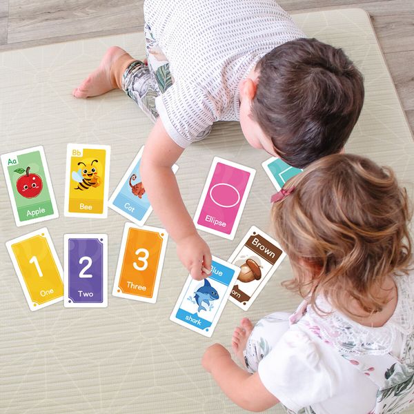 Flash Cards Toddlers 58 Double Sides Interactive Learning Numbers Colors Shapes Weather Early Childhood Development Education Toys Preschool