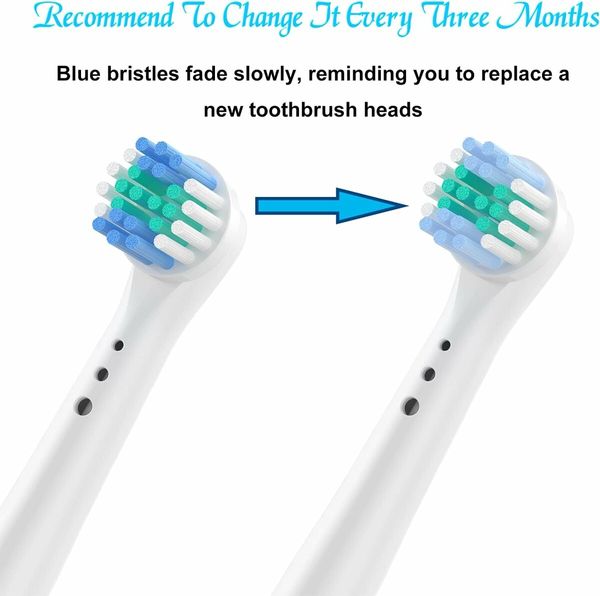 Replacement Brush Heads for Oral B Compatible Electric Toothbrush Heads, 4 Floss