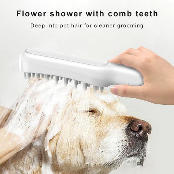 Pet Bath Shower Universal Interface Built-in Silicone Filter Dog Wash Shower Head Grooming Brush