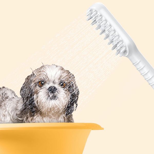 Pet Bath Shower Universal Interface Built-in Silicone Filter Dog Wash Shower Head Grooming Brush