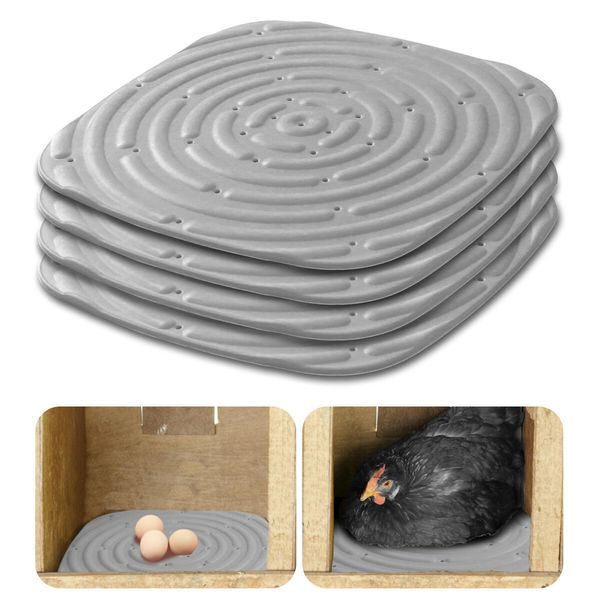 4pcsWashable Chicken Nesting Pad Nesting Box Liners Soft  Chicken Box Nest Mat Reusable Chicken Bedding Portable Chicken Coop Accessories