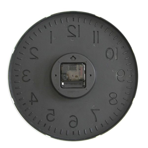 Grey Wall Clock 12 Inch Silent Non Ticking Clock for Living Room Bedroom Kitchen Office Decor