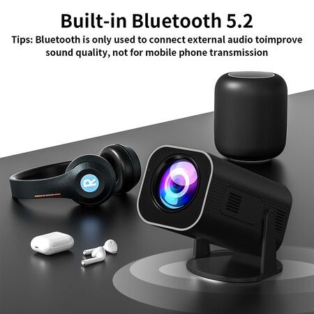 Portable Wifi 4K Projector 1280 1080P Full HD Office Home Theater Video Mini Projector Home Cinema Indoor Outdoor