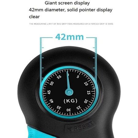 Portable Hand Grip Dynamometer, Digital Hand Grip Strength Meter Strengthener Exercise Measurement Wrist Strengthener (Black and Blue)