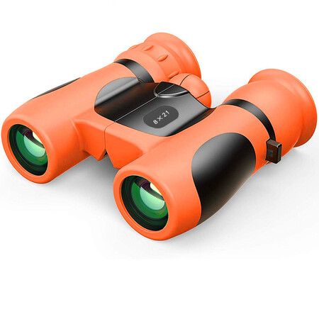 Binoculars 8×21 Binoculars for Kids Ages 4-10 Years Old, Binoculars for Bird Watching,Outdoor Hand-Held Viewing Telescope(Orange)