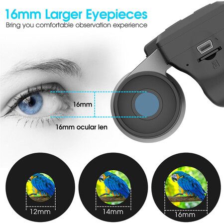 HD Video Camera Starlight Night Vision Bird Watching Mirror Outdoor Digital Binoculars With Screen