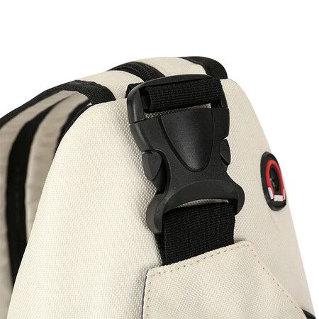 Crossbody Sling Backpacks Sling Bag for Men Women Hiking Daypack with Earphone Hole Travel Daypack Color White