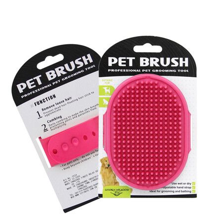 4 PCS New Grooming Pet Shampoo Brush Soothing Massage Rubber Bristles Curry Comb for Dogs And Cats Washing