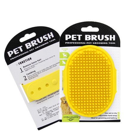 4 PCS New Grooming Pet Shampoo Brush Soothing Massage Rubber Bristles Curry Comb for Dogs And Cats Washing