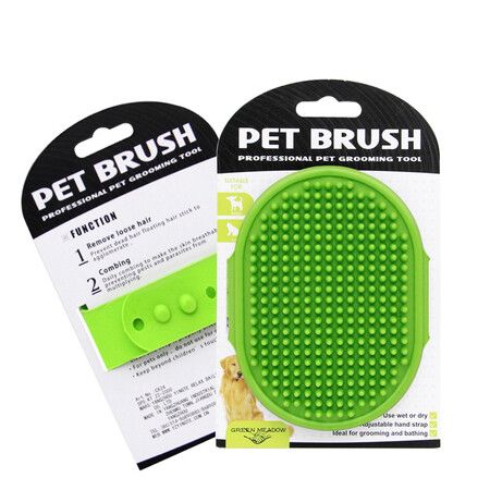 4 PCS New Grooming Pet Shampoo Brush Soothing Massage Rubber Bristles Curry Comb for Dogs And Cats Washing