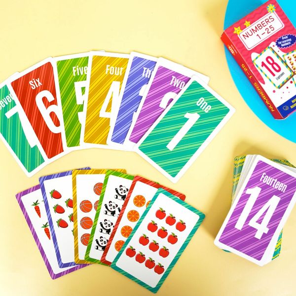 50 PCS Kid Picture Flash Cards Toddler Learning Sight Words Numbers Educational Early Numeracy Cognitive Skills Age-Appropriate Reading Readiness