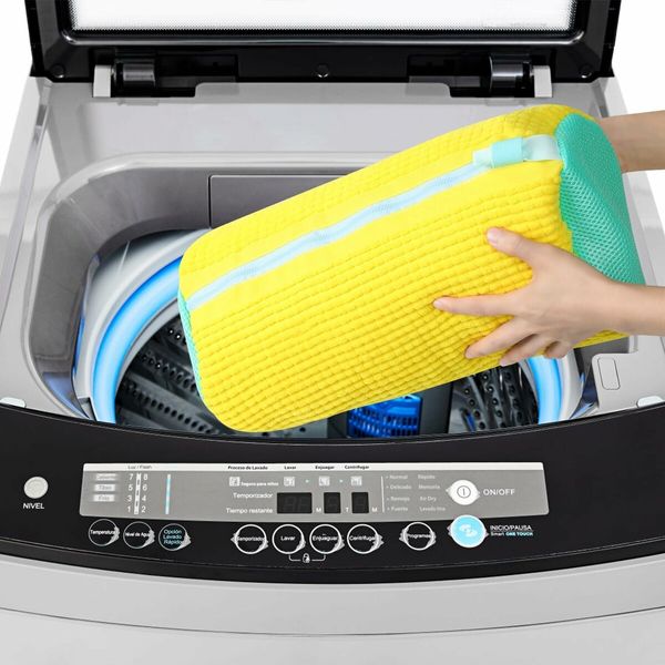 Shoe Bag Cleaning Bag for Washing Machine Portable Reusable Shoe Bag for Laundry in Yellow