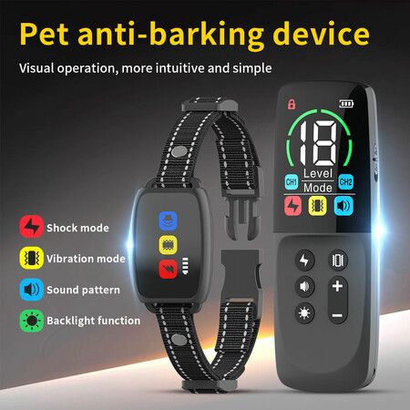 Remote Bark Collar Dog Bark Large Medium Small Dogs Rechargeable Anti Barking Training Collar Collar Beep