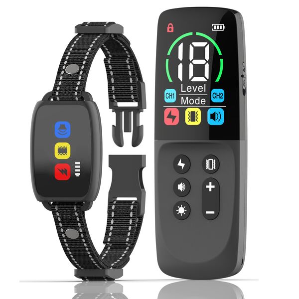 Remote Bark Collar Dog Bark Large Medium Small Dogs Rechargeable Anti Barking Training Collar Collar Beep